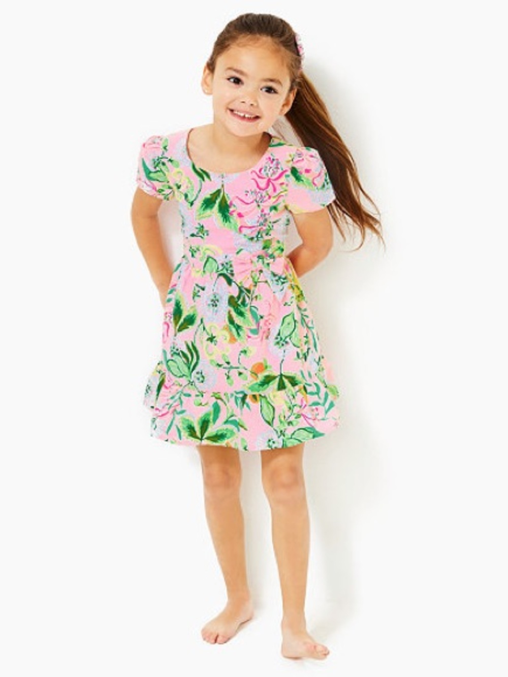 Lilly Pulitzer Girls Alexandra Cotton dress In Via Amore Spritzer